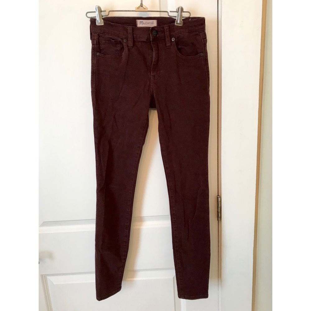 Madewell high-rise skinny jeans - burgundy